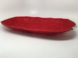 Small Handwoven Oval Basket with Silver finish