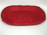 Small Handwoven Oval Basket with Silver finish