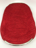 Small Handwoven Oval Basket with Silver finish